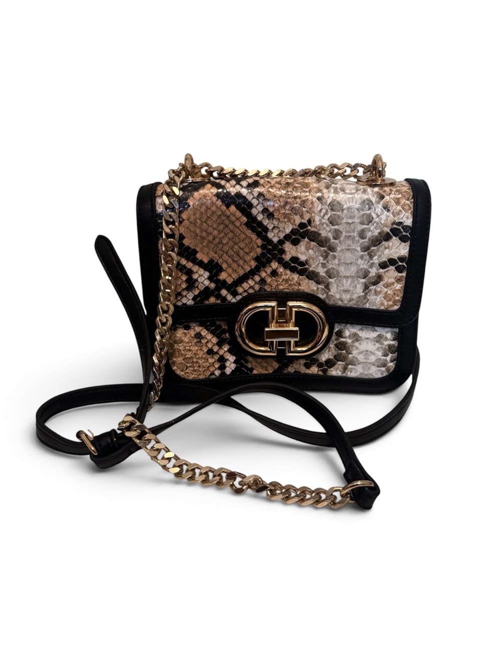 ALDO Snakeskin Mini Crossbody Gold Chain Y2K Mob Wife